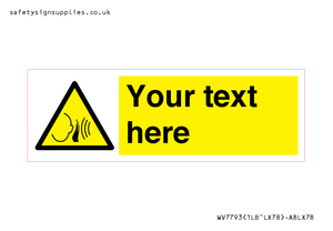 Custom warning sudden loud noise